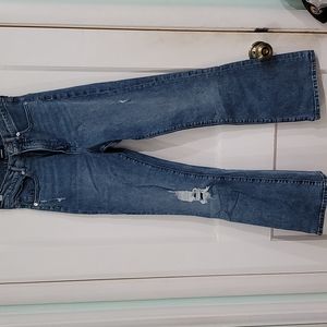 High Rise Ripped Boot Cut Jeans